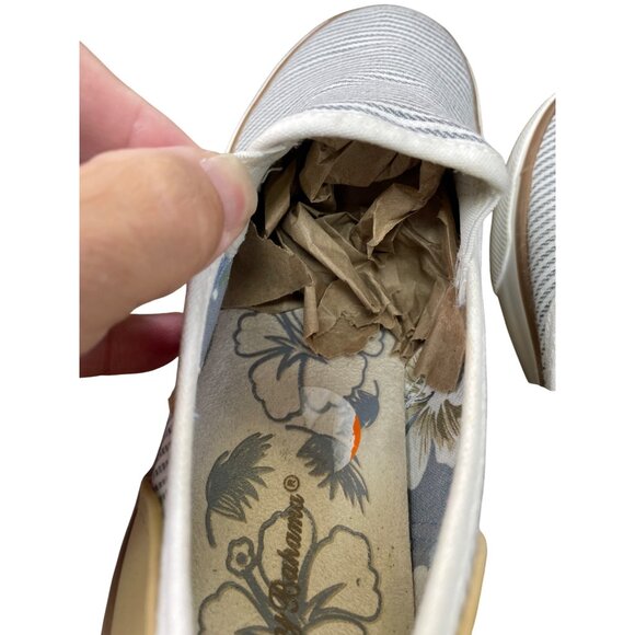 Tommy Bahama womans blue tan Slip-On loafers shoes Size 10 SKU 8868 - Picture 13 of 15